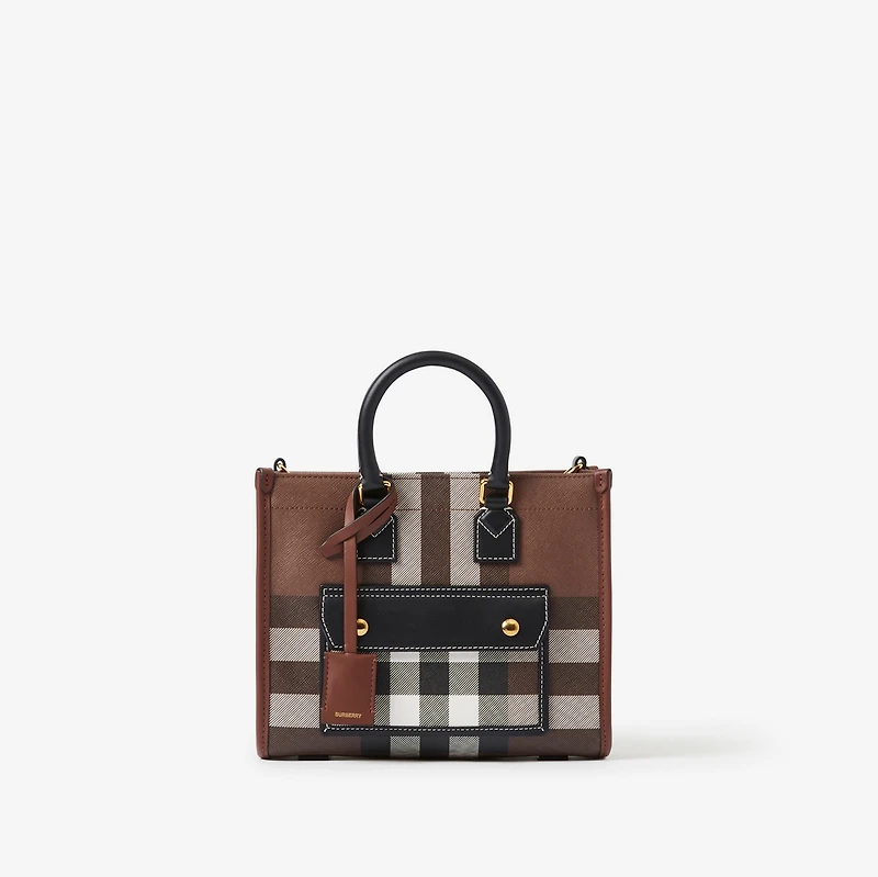 Mini Freya Tote in Dark birch brown - Women | Burberry® Official