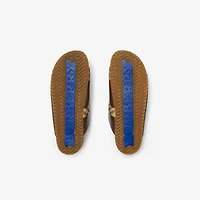 Leather Urchin Sandals in Mid brown - Men | Burberry® Official