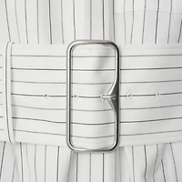 Regular Fit Striped Cotton Shirt in String/coal - Women | Burberry® Official