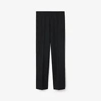Grain de Poudre Wool Tuxedo Trousers in Black - Men | Burberry® Official