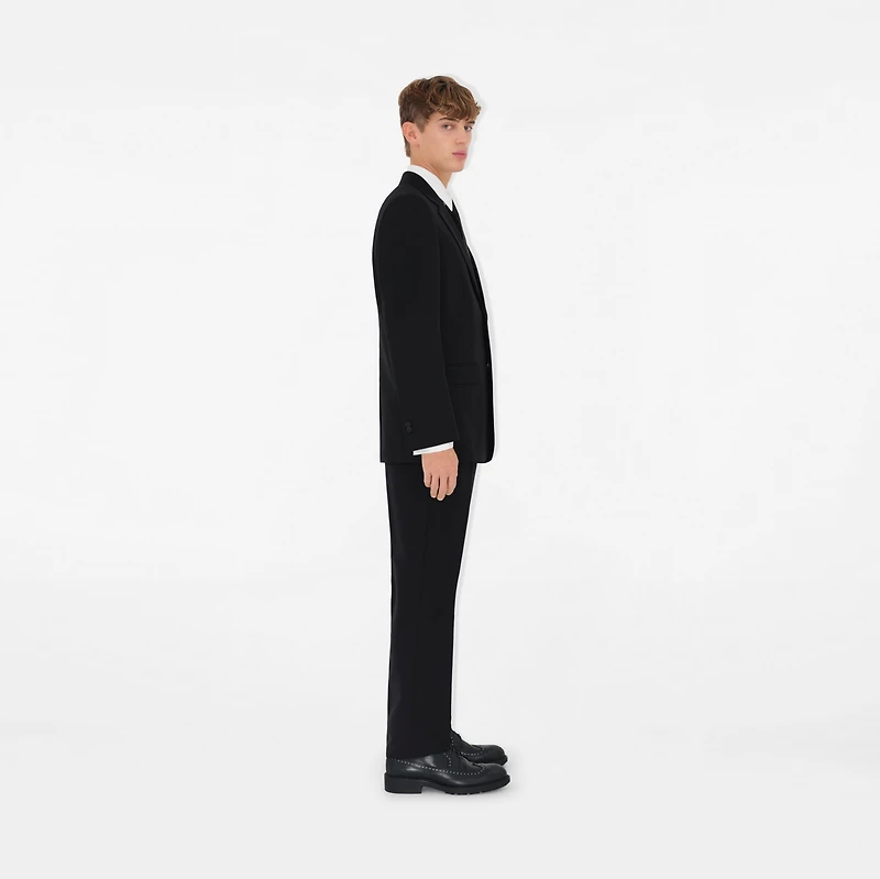 Wool Mohair Tailored Jacket in Black - Men | Burberry® Official