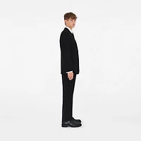Wool Mohair Tailored Jacket in Black - Men | Burberry® Official