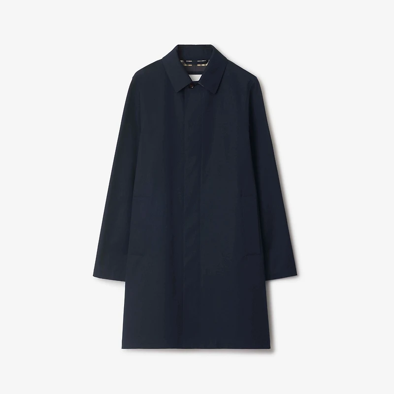 Mid-length Bonded Gabardine Car Coat in Navy - Men | Burberry® Official