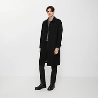 Long Camden Heritage Car Coat in Black - Men, Cotton Gabardine | Burberry® Official