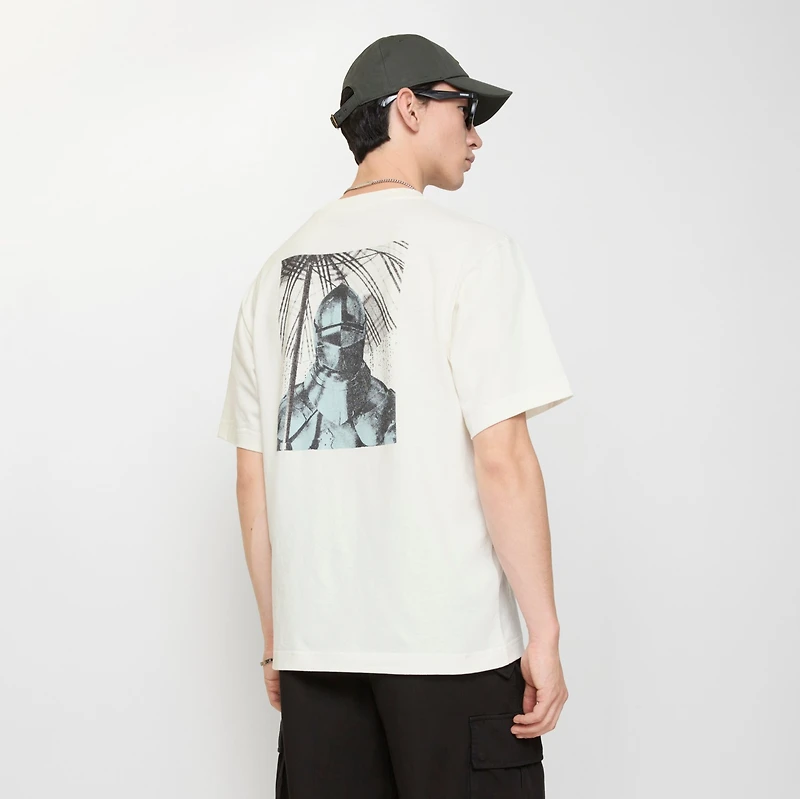 Rain or Shine Cotton T-shirt in Chalk white - Men | Burberry® Official