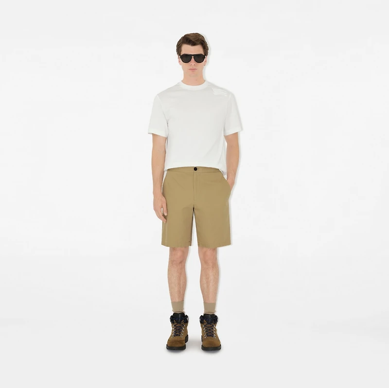 Gabardine Shorts in Hamper beige - Men, Cotton | Burberry® Official