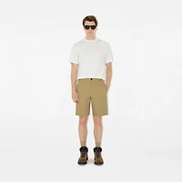 Gabardine Shorts in Hamper beige - Men, Cotton | Burberry® Official