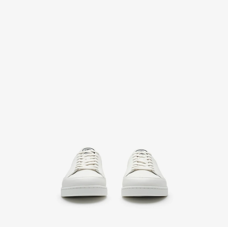 Leather Set Sneakers​ in Porcelain white/wave blue - Men | Burberry® Official