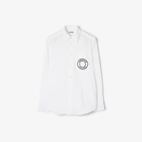 Logo Graphic Cotton Shirt in White - Men | Burberry® Official