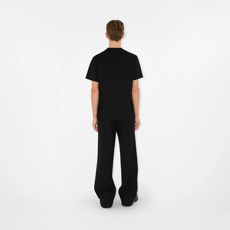 Cotton T-shirt in Black - Men | Burberry® Official