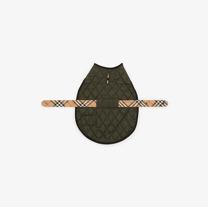 Quilted Nylon Dog Coat in Shale green | Burberry® Official