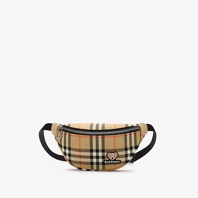 Check Belt Bag in Sand beige - Children | Burberry® Official