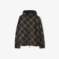 Reversible Check Hooded Jacket in Truffle brown - Men | Burberry® Official