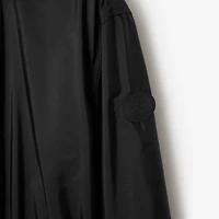 Long Checker-tape Nylon Parka in Black - Women | Burberry® Official