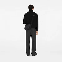 Embossed Check Messenger Bag​ in Black - Men | Burberry® Official