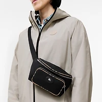 Check Trim Belt Bag in Black - Men, Technical | Burberry® Official