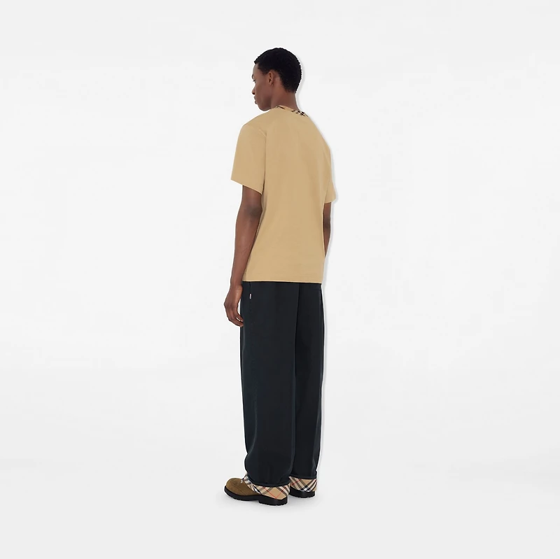 Gabardine Trousers in Navy - Men, Cotton | Burberry® Official