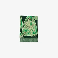 Charging Knight Wool Cashmere Scarf in Maze green | Burberry® Official