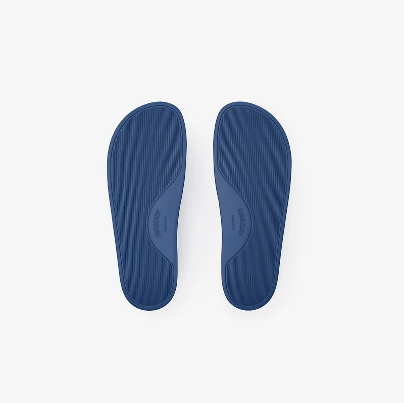 Logo Slides in Navy/cornflower blue - Men | Burberry® Official