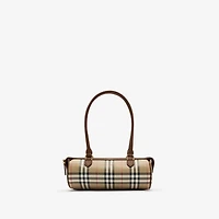 Mini Check Barrel Bag in Archive beige - Women | Burberry® Official