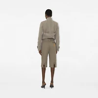 B Crest Cotton Tailored Jacket in Quill - Women | Burberry® Official