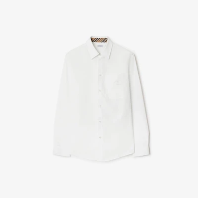 Cotton Poplin Shirt in White - Men | Burberry® Official