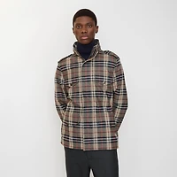 Check Bonded Wool Field Jacket in Black/chipping beige - Men | Burberry® Official