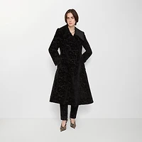 Vine Silk Blend Velvet Tailored Coat in Black - Women | Burberry® Official