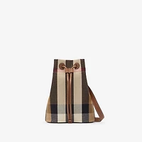 Check Bucket Bag in Taupe brown - Women | Burberry® Official