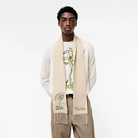 Narrow Brave Little Tree Cashmere Scarf in Nutmeg beige | Burberry® Official