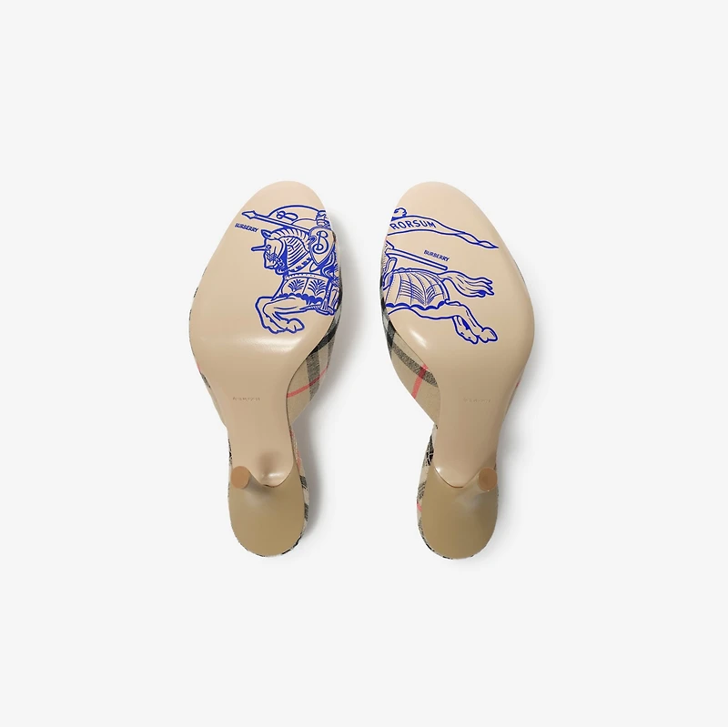 Check Mews High Sandals​ in Sand beige - Women | Burberry® Official