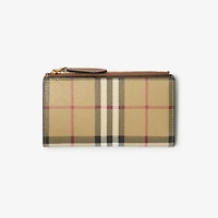 Check Bifold Wallet in Archive beige/briar brown