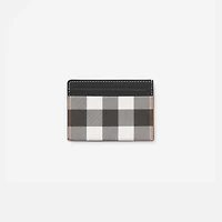 Check Card Case in Dark birch brown - Men, Canvas | Burberry® Official