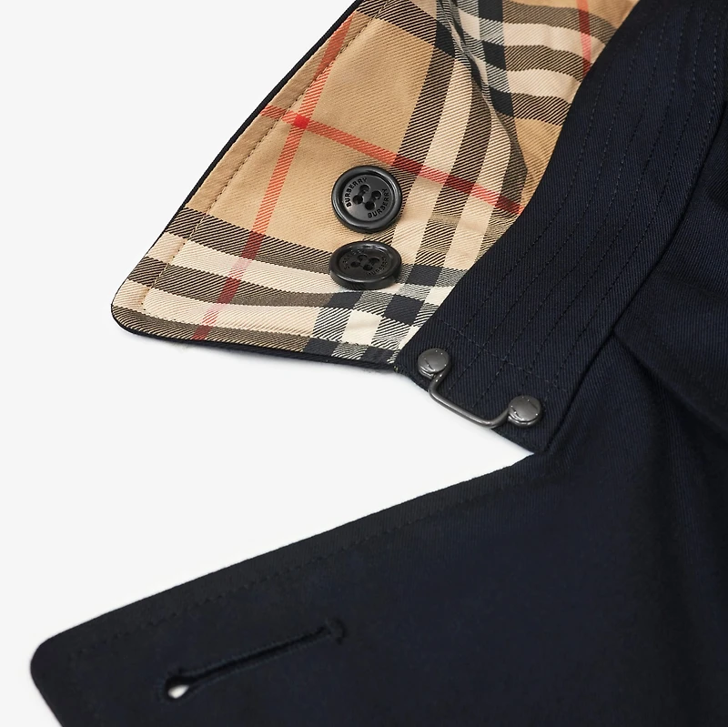 Mid-length Chelsea Heritage Trench Coat in Coal blue - Women, Cotton Gabardine | Burberry® Official