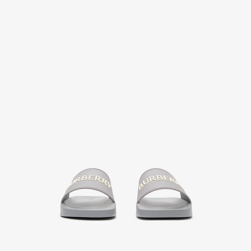 Logo Slides in Marble grey/dove beige - Men | Burberry® Official