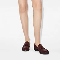 Leather Cadet Loafers in Fig - Women | Burberry® Official