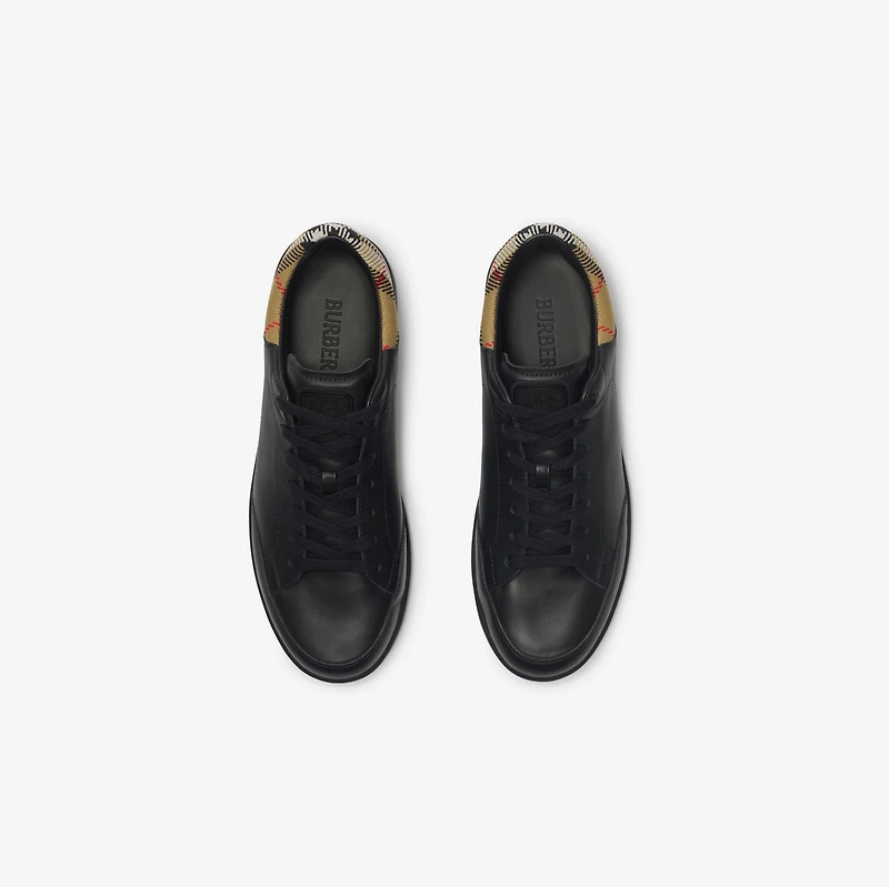 Leather Set Sneakers in Black/sand beige - Men | Burberry® Official