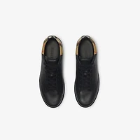 Leather Set Sneakers​ in Black/sand beige - Men | Burberry® Official