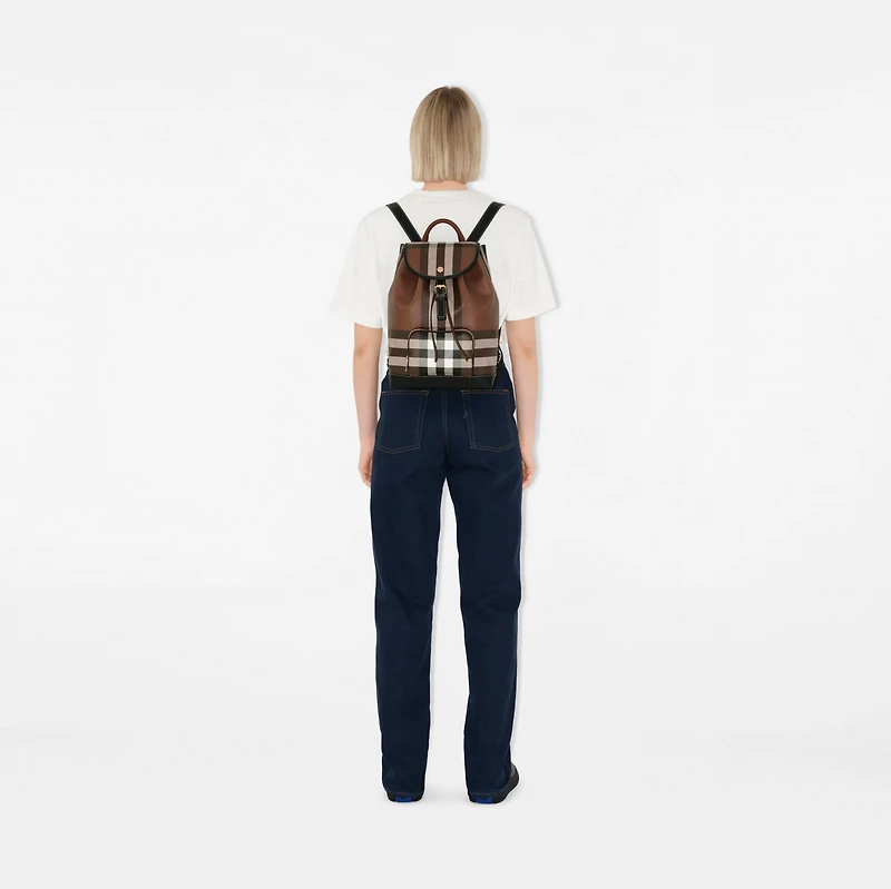 Check Backpack in Dark birch brown - Women | Burberry® Official