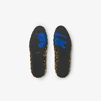 Quilted Velvet Estate Slippers​ in Linden beige - Women | Burberry® Official