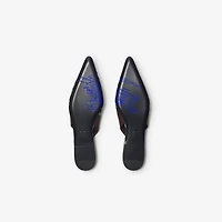 Check Dame Slingback Ballerinas​ in Mahogany brown - Women | Burberry® Official