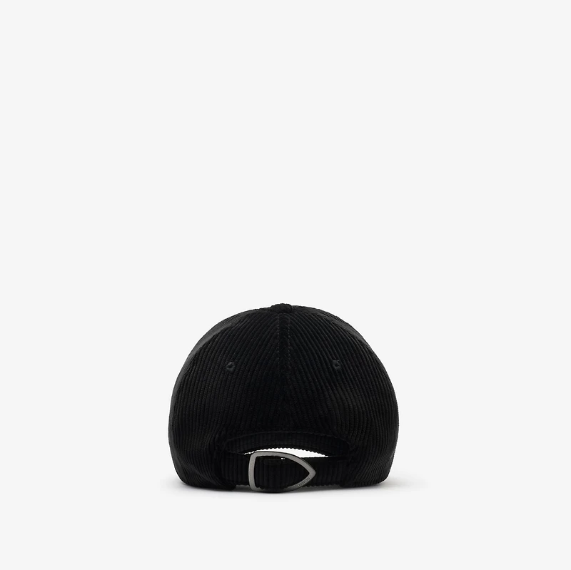 Knight Stamp Corduroy Baseball Cap in Black - Men | Burberry® Official