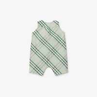 Check Cotton Two-piece Baby Gift Set in Breeze - Children | Burberry® Official