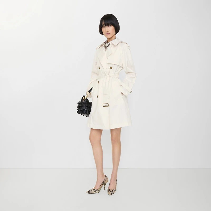 Mid-length Lightweight Cotton Belgravia Trench Coat​ in Seashell white - Women, Cotton Gabardine | Burberry® Official