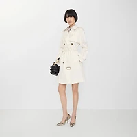 Mid-length Lightweight Cotton Belgravia Trench Coat​ in Seashell white - Women, Cotton Gabardine | Burberry® Official