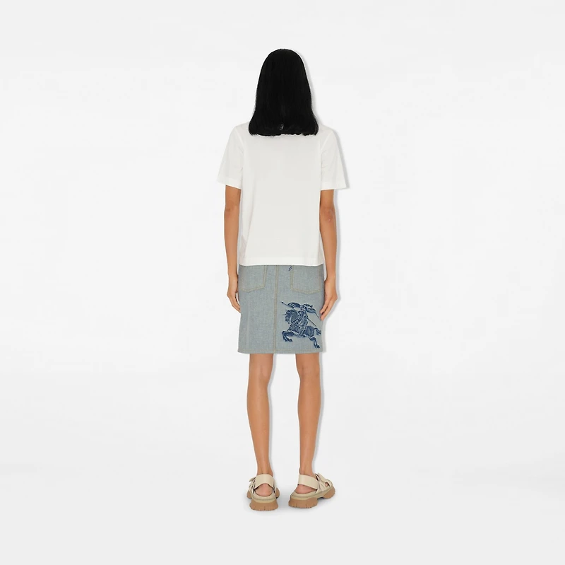 EKD Cotton T-shirt in Chalk - Women | Burberry® Official