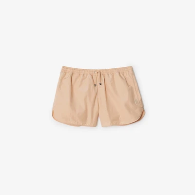 Nylon Cotton Shorts in Teacup - Women | Burberry® Official