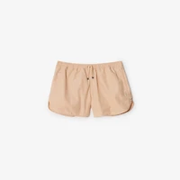 Nylon Cotton Shorts in Teacup - Women | Burberry® Official