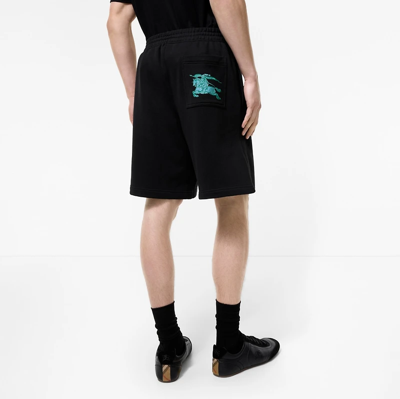 Logo Cotton Shorts in Black - Men | Burberry® Official