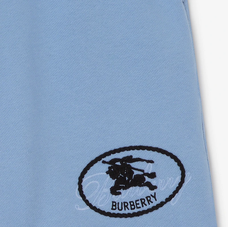 Knight Stamp Cotton Shorts in Cornflower blue - Men | Burberry® Official